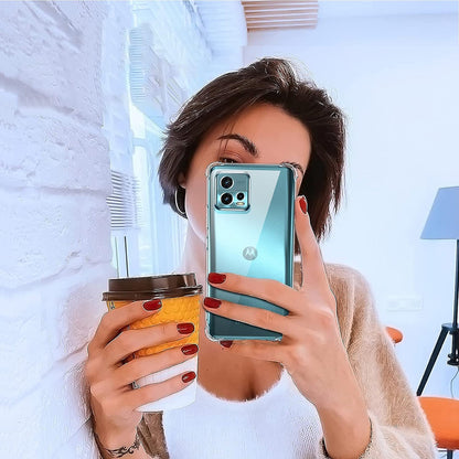 Custodia per Motorola Moto G72, Techsuit, Shockproof Clear, Trasparente