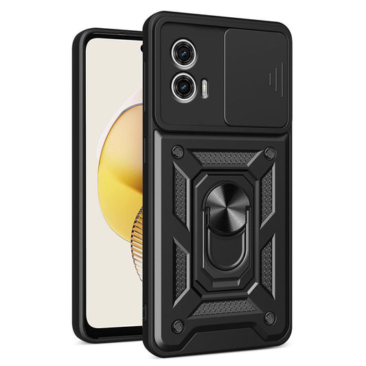 Custodia per Motorola Moto G73, Techsuit, CamShield, Nera