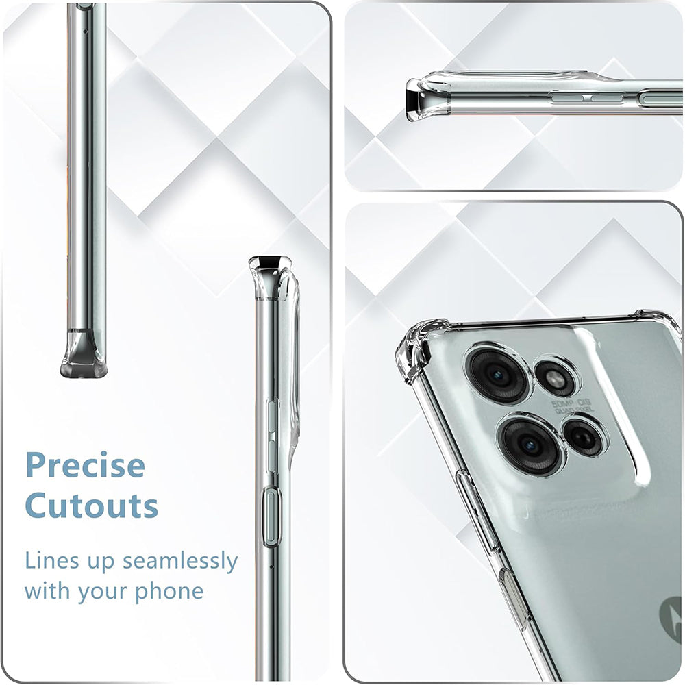 Custodia per Motorola Moto G75, Techsuit, Shockproof Clear, Trasparente