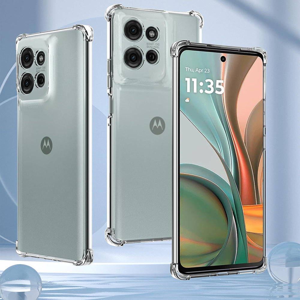 Custodia per Motorola Moto G75, Techsuit, Shockproof Clear, Trasparente