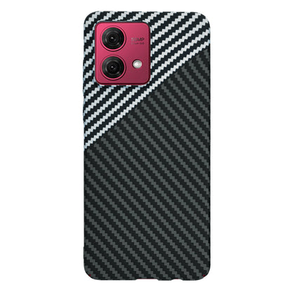 Custodia per Motorola Moto G84, Techsuit, Carbonite FiberShell, Nero Grigio