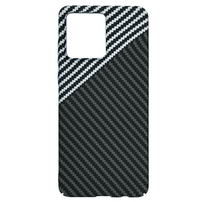 Custodia per Motorola Moto G84, Techsuit, Carbonite FiberShell, Nero Grigio