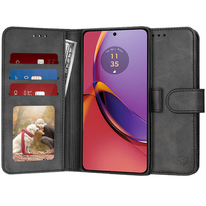 Custodia per Motorola Moto G84, Techsuit, Diary Book, Nera