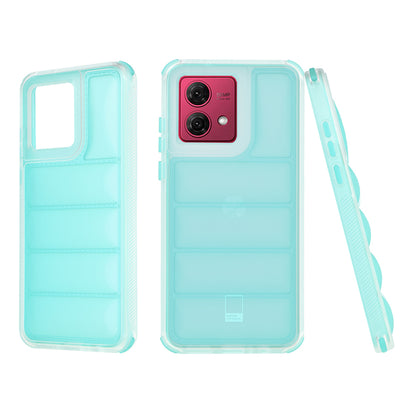 Custodia per Motorola Moto G84, Techsuit, Wave Shield, Turchese