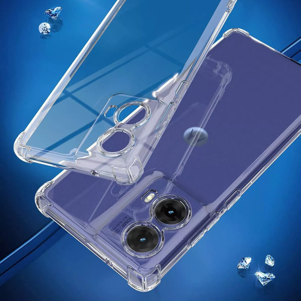 Custodia per Motorola Moto G85, Techsuit, Shockproof Clear, Trasparente