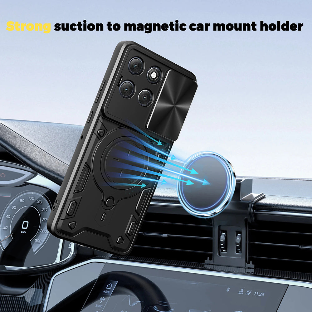 Custodia per Motorola Moto G86, Techsuit, CamGuard Pro, Blu