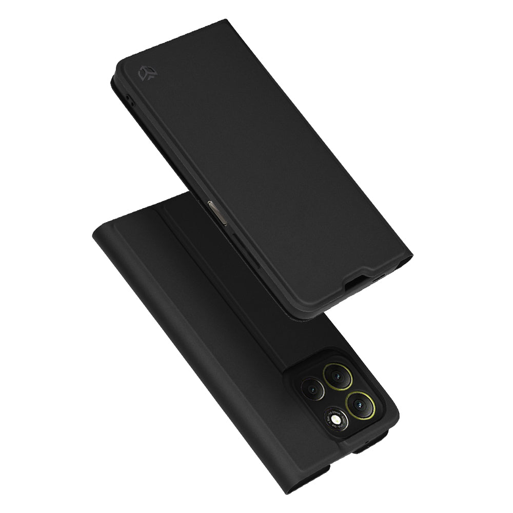 Custodia per Motorola Moto G86, Techsuit, Magskin Book, Nera