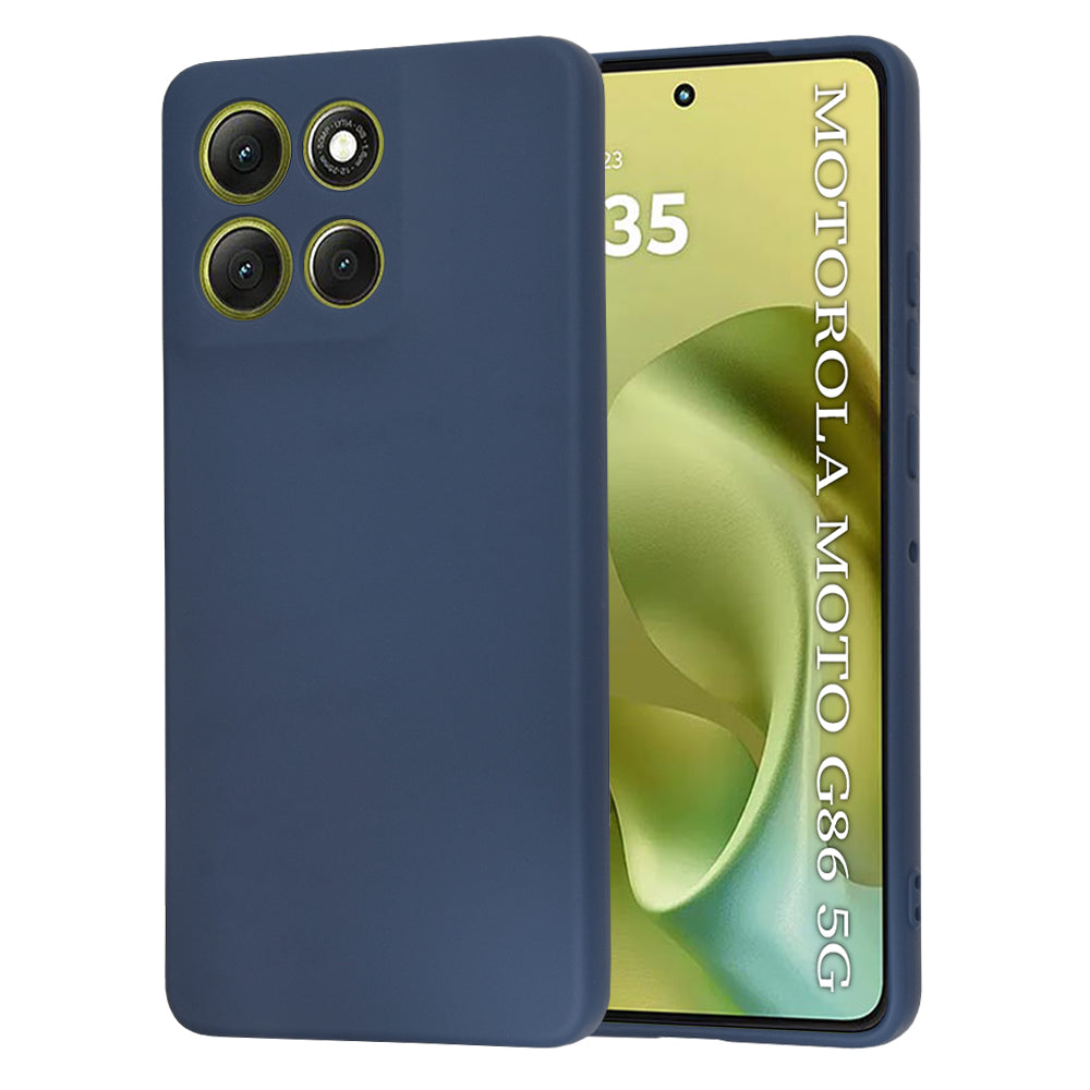 Custodia per Motorola Moto G86, Techsuit, SoftFlex, Blu scuro