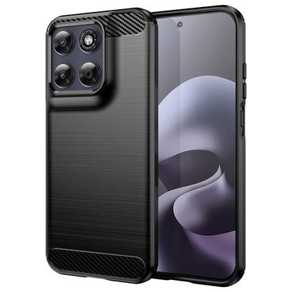 Custodia per Motorola Moto G87, Techsuit, Carbonio, Nera