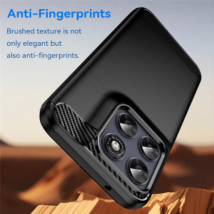 Custodia per Motorola Moto G87, Techsuit, Carbonio, Nera