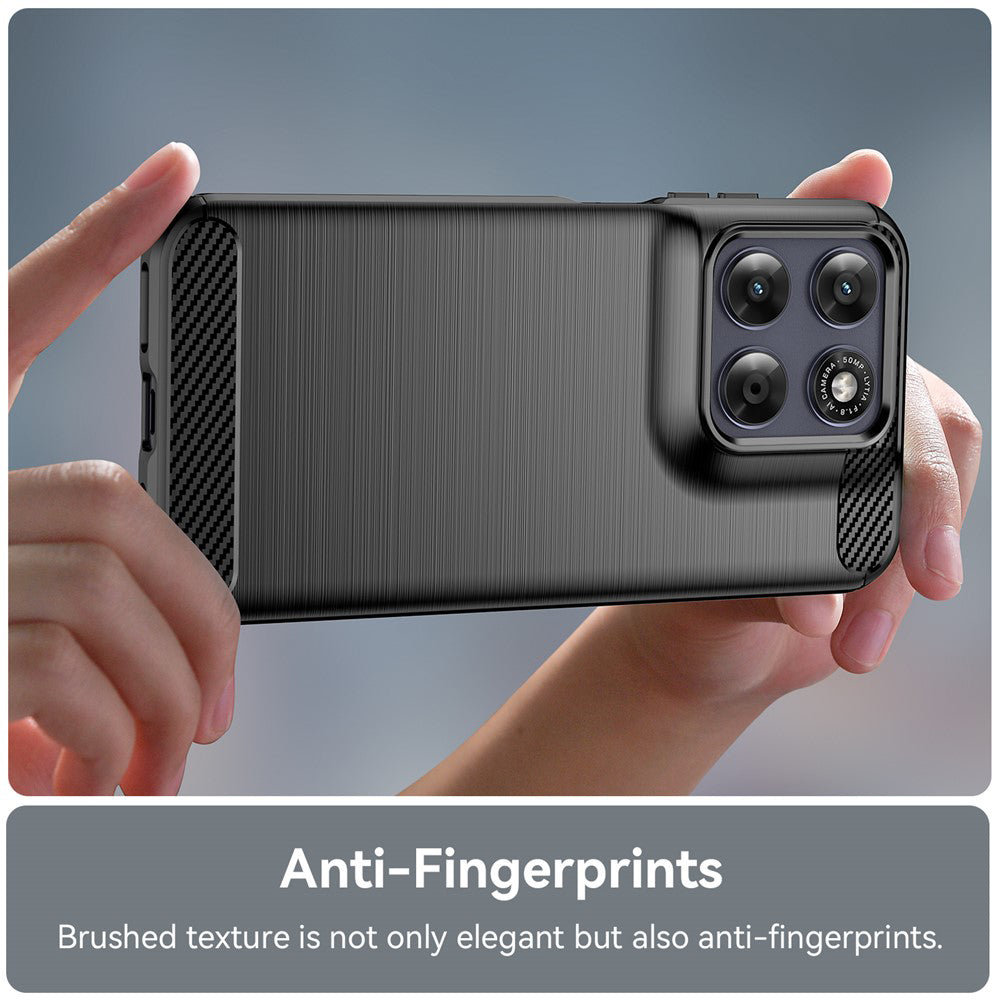 Custodia per Motorola Moto G87, Techsuit, Carbonio, Nera