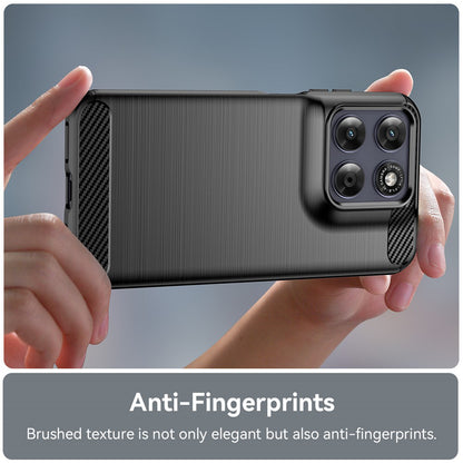 Custodia per Motorola Moto G87, Techsuit, Carbonio, Nera