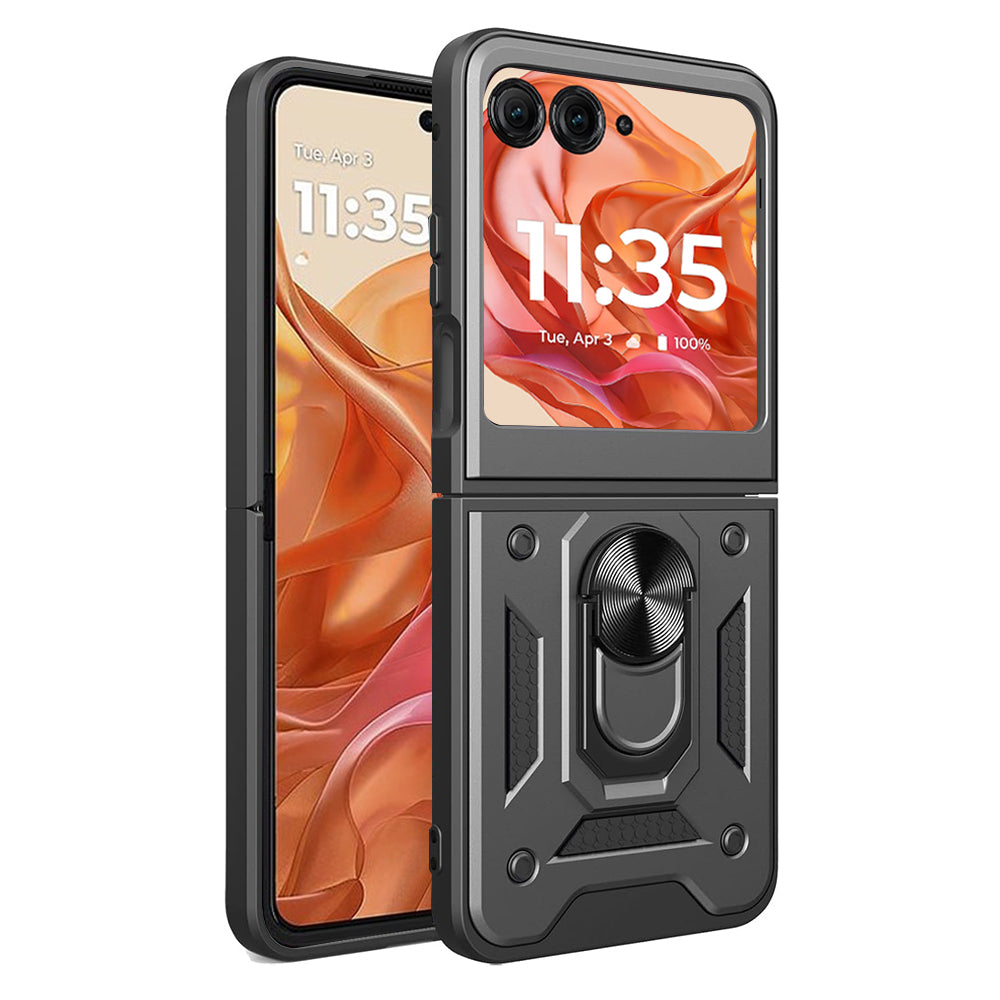 Custodia per Motorola Razr 60 / Razr 50, Techsuit, CamShield, Nera