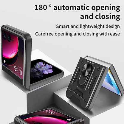 Custodia per Motorola Razr 60 / Razr 50, Techsuit, CamShield, Nera