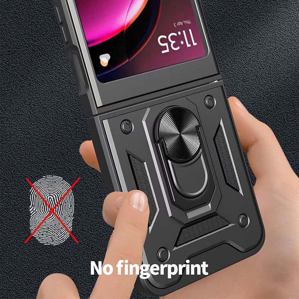 Custodia per Motorola Razr 60 / Razr 50, Techsuit, CamShield, Nera