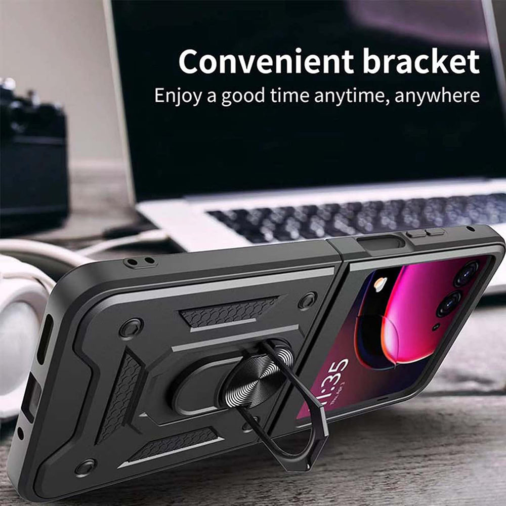 Custodia per Motorola Razr 60 / Razr 50, Techsuit, CamShield, Nera