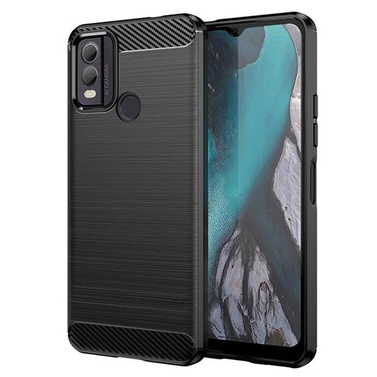 Custodia per Nokia C22, Techsuit, Carbonio, Nera