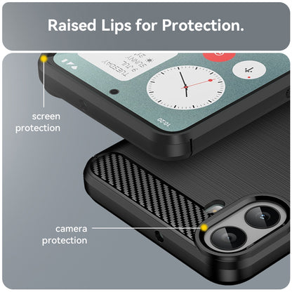 Custodia per Nothing CMF Phone 1, Techsuit, Carbonio, Nera