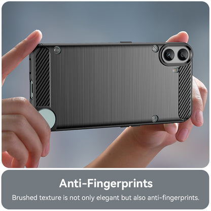 Custodia per Nothing CMF Phone 1, Techsuit, Carbonio, Nera