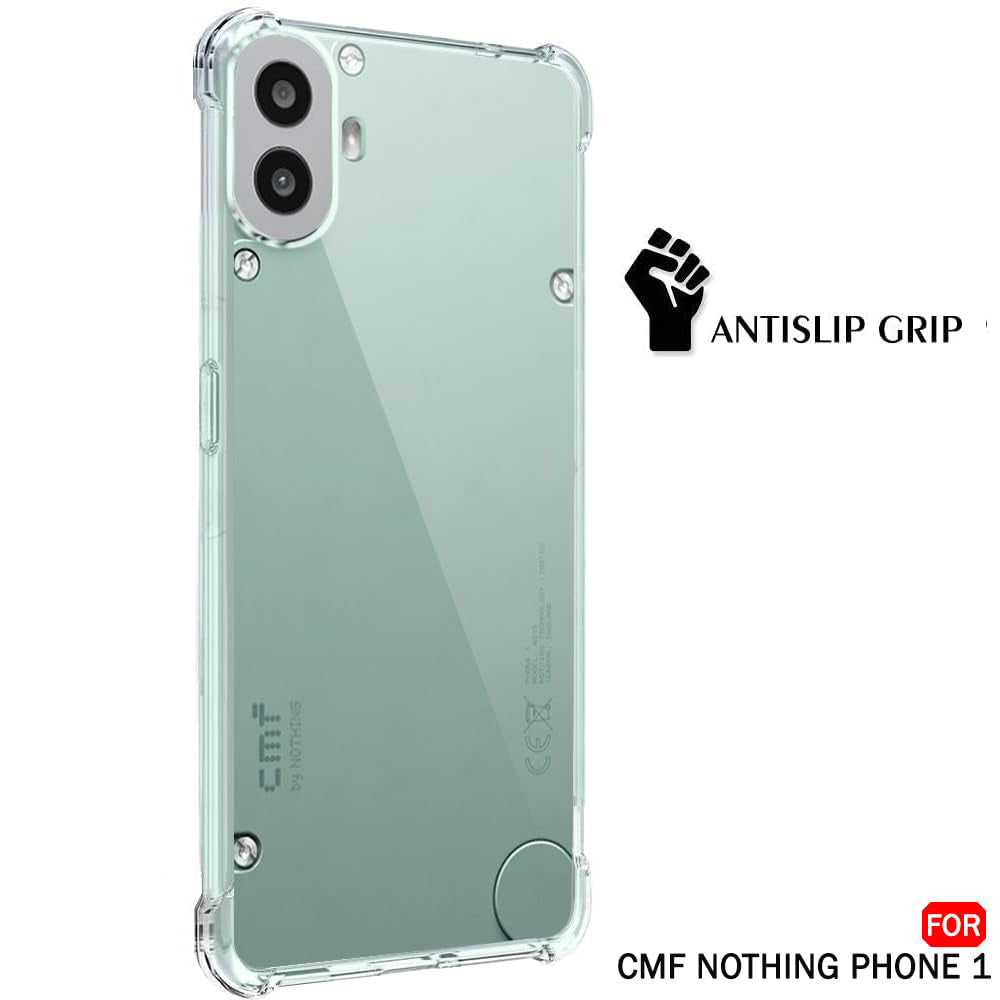 Case for Nothing CMF Phone 1, Techsuit, Shockproof Clear, Transparent