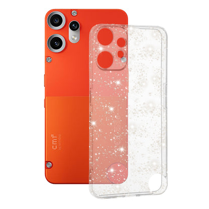 Case for Nothing CMF Phone 2 Pro, Techsuit, SparkleSkin, Transparent
