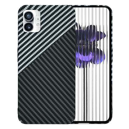 Custodia per Nothing Phone (1), Techsuit, Carbonite FiberShell, Nero Grigio