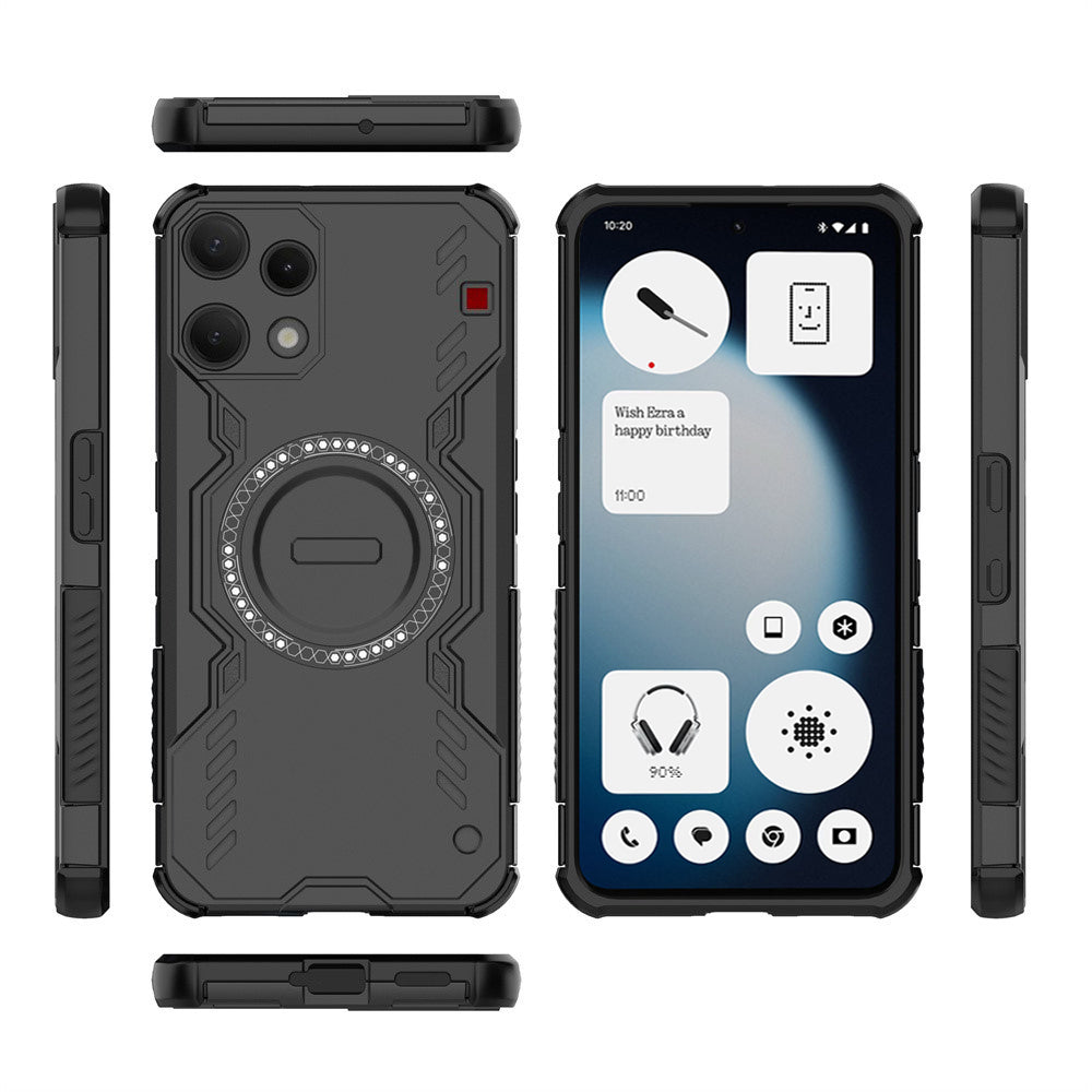 Custodia per Nothing Phone (3a) Lite, Techsuit, ArmorMag, Nera