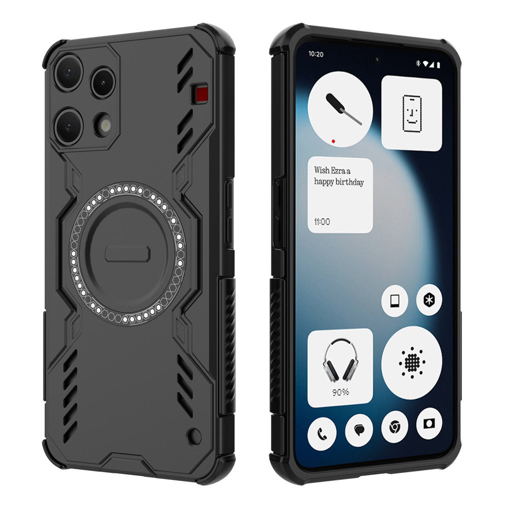 Custodia per Nothing Phone (3a) Lite, Techsuit, ArmorMag, Nera