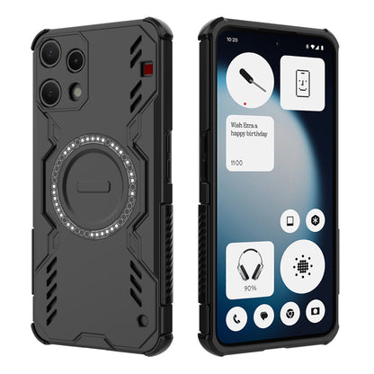 Custodia per Nothing Phone (3a) Lite, Techsuit, ArmorMag, Nera