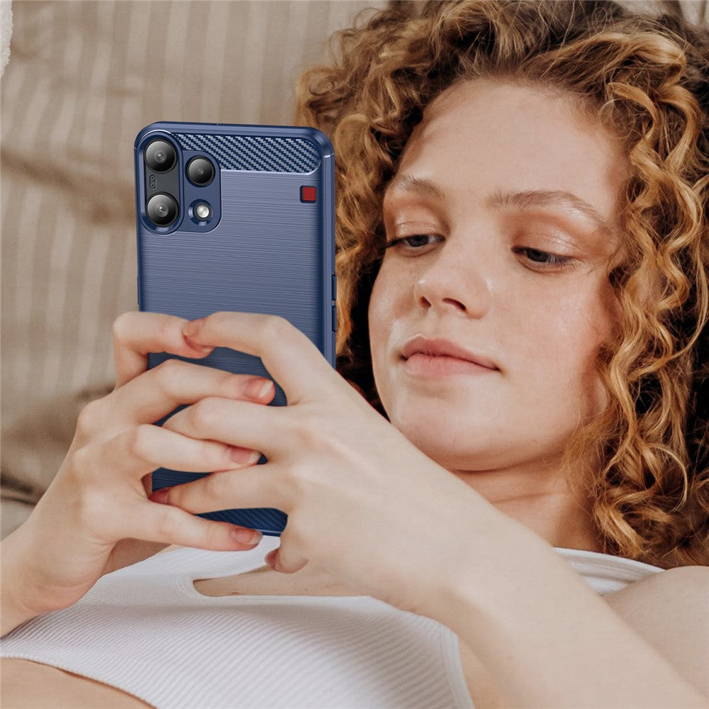 Custodia per Nothing Phone (3a) Lite, Techsuit, Carbonio, Blu