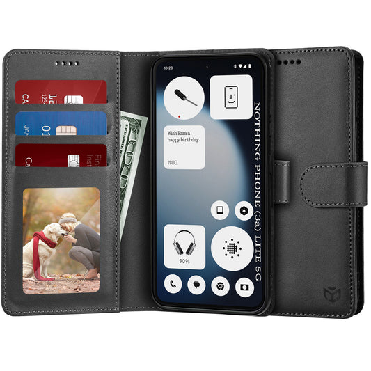 Custodia per Nothing Phone (3a) Lite, Techsuit, Diary Book, Nera