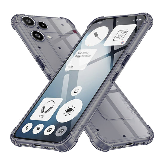 Custodia per Nothing Phone (3a) Lite, Techsuit, Shockproof Clear, Nera
