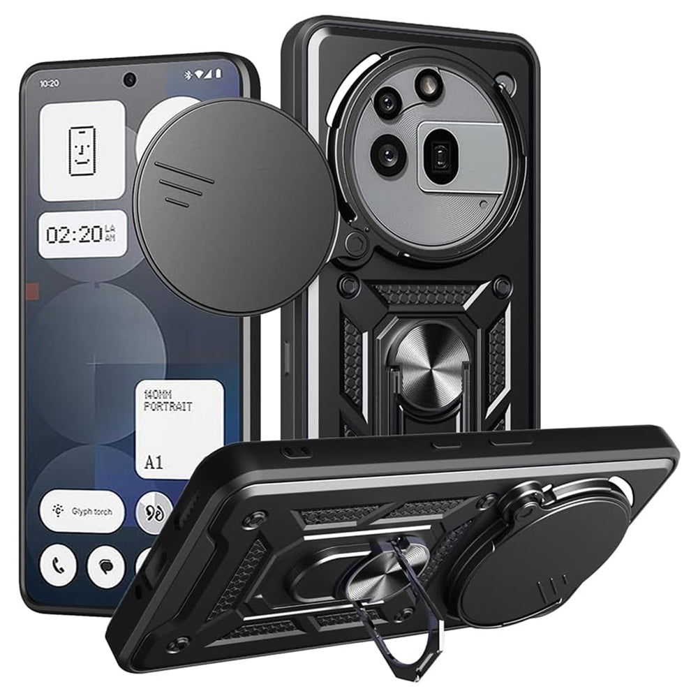 Custodia per Nothing Phone (3a) Pro, Techsuit, CamShield, Nera