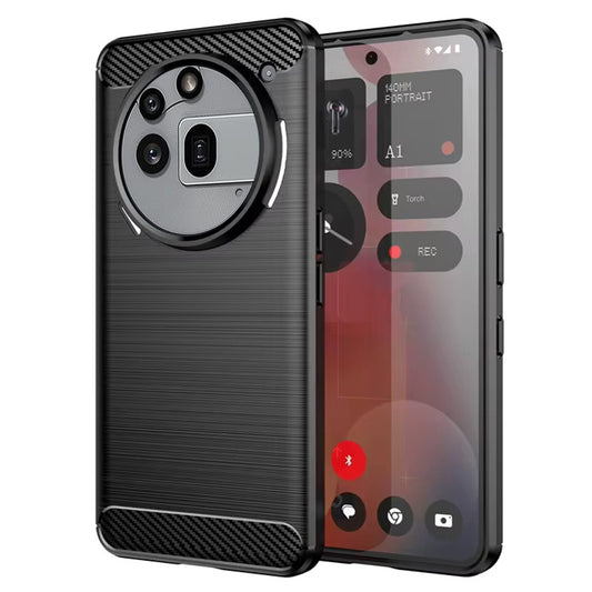 Custodia per Nothing Phone (3a) Pro, Techsuit, Carbonio, Nera