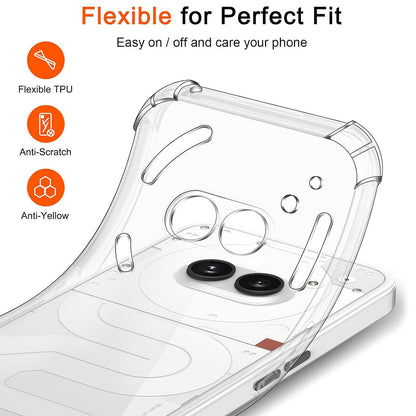 Custodia per Nothing Phone (3a) Pro, Techsuit, Shockproof Clear, Trasparente