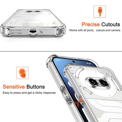 Custodia per Nothing Phone (3a) Pro, Techsuit, Shockproof Clear, Trasparente