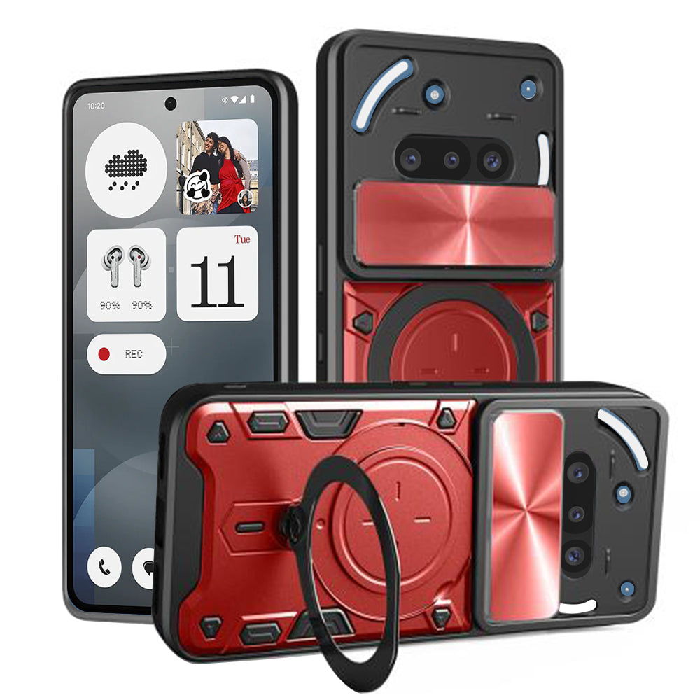 Custodia per Nothing Phone (3a), Techsuit, CamGuard Pro, Rossa