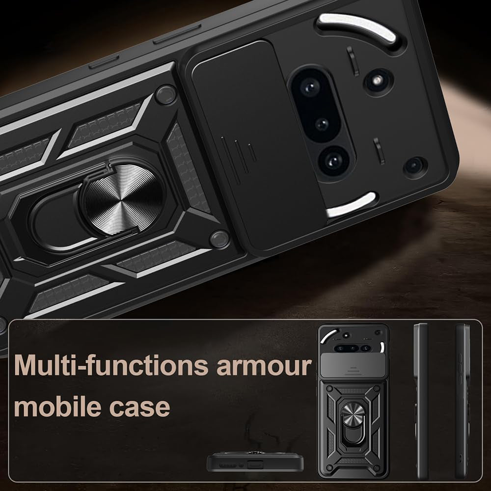 Custodia per Nothing Phone (3a), Techsuit, CamShield, Nera