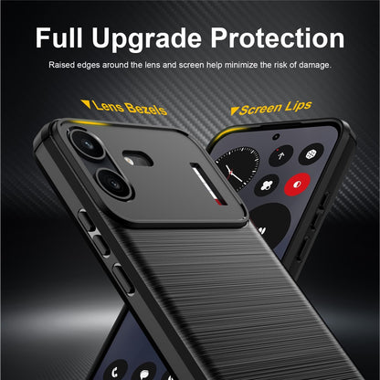 Case for Nothing Phone (4b), Techsuit, Carbon, Black