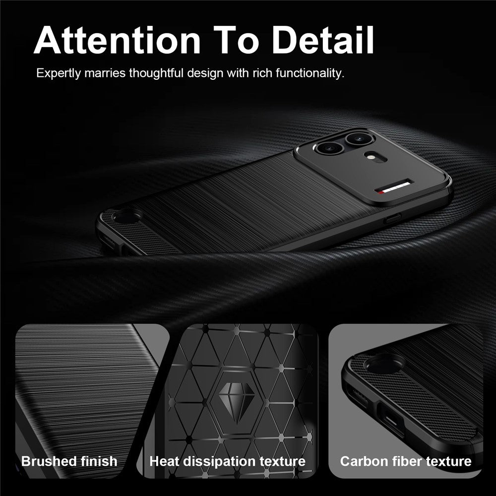 Case for Nothing Phone (4b), Techsuit, Carbon, Black