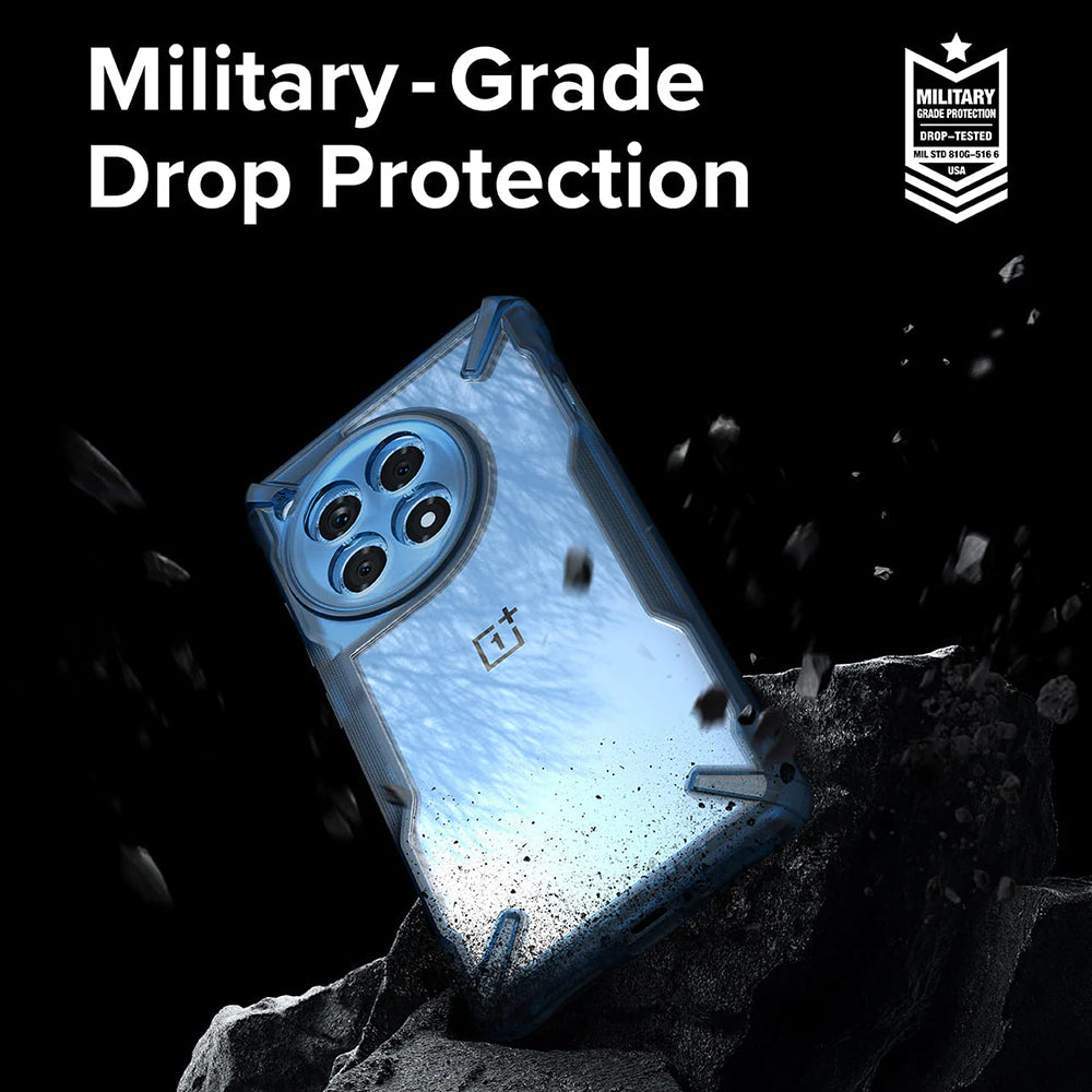 Custodia per OnePlus 12R, Ringke, Fusion X, Blu