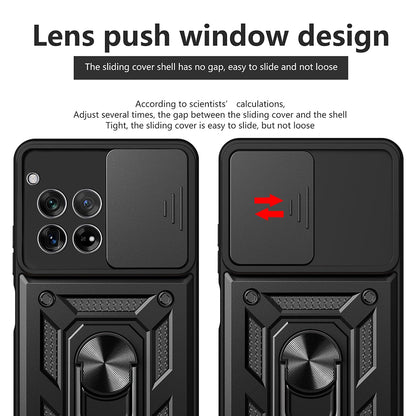 Custodia per OnePlus 12R, Techsuit, CamShield, Nera