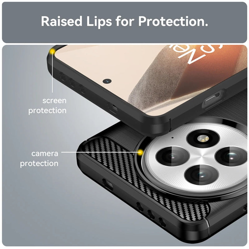 Custodia per OnePlus 13, Techsuit, Carbonio, Blu