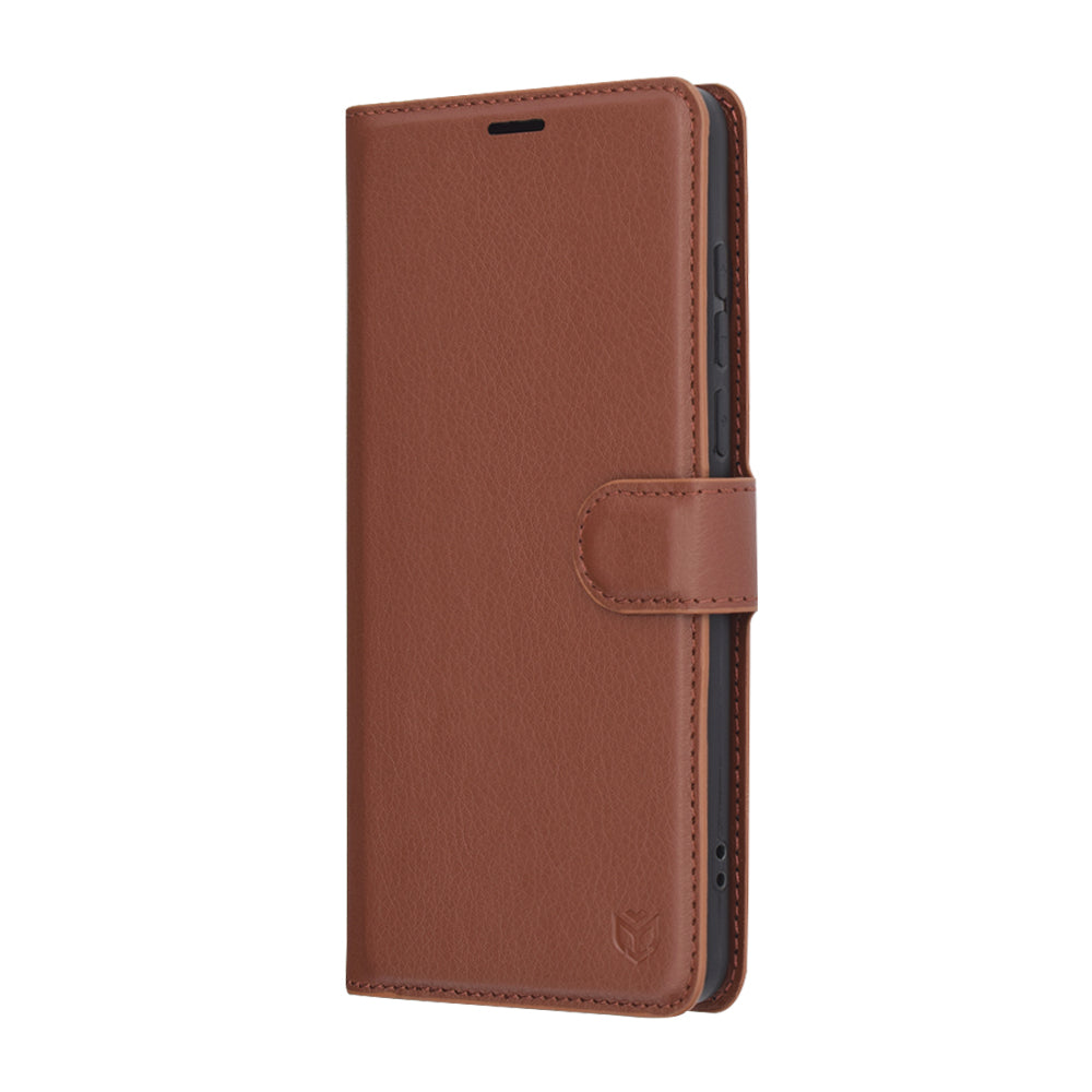 Custodia per OnePlus 13, Techsuit, Leather Folio, Marrone