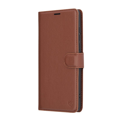 Custodia per OnePlus 13, Techsuit, Leather Folio, Marrone