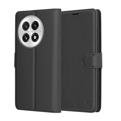 Custodia per OnePlus 13, Techsuit, Leather Folio, Nera
