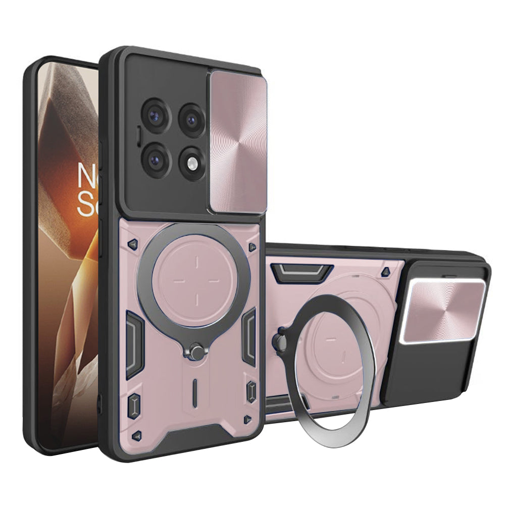 Custodia per OnePlus 13R, Techsuit, CamGuard Pro, Rosa Dorato