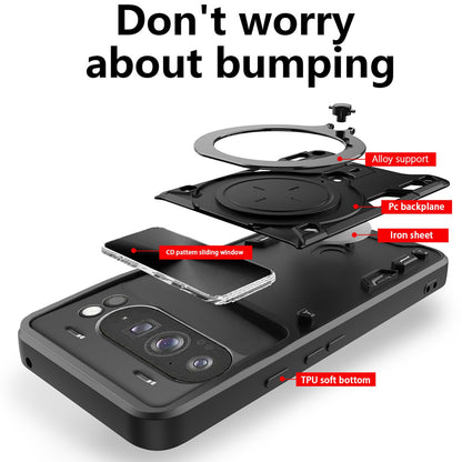 Custodia per OnePlus 13R, Techsuit, CamGuard Pro, Rosa Dorato