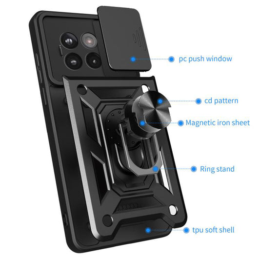Custodia per OnePlus 13R, Techsuit, CamShield, Blu