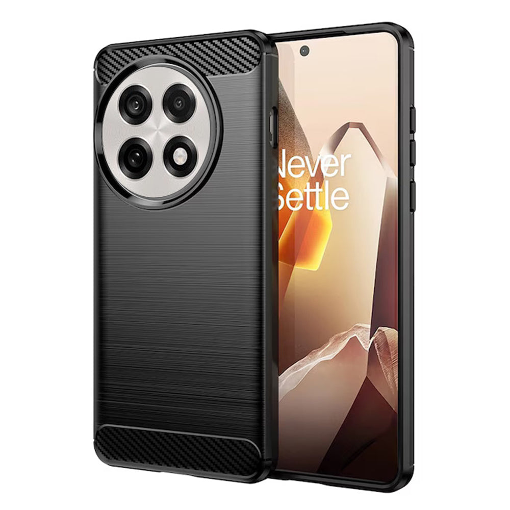Custodia per OnePlus 13R, Techsuit, Carbonio, Nera